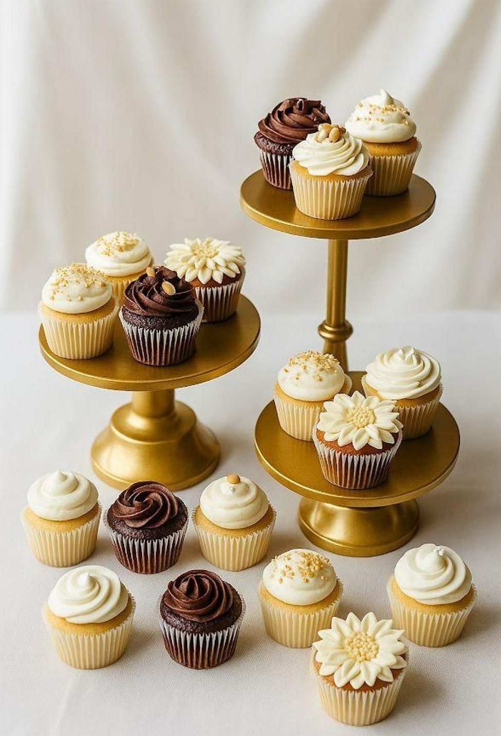 Gold Round Tiered Dessert Stands
