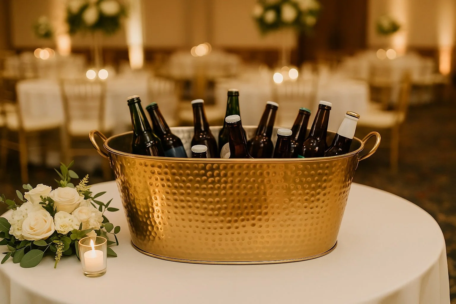 Hammered Metal Beverage Bucket