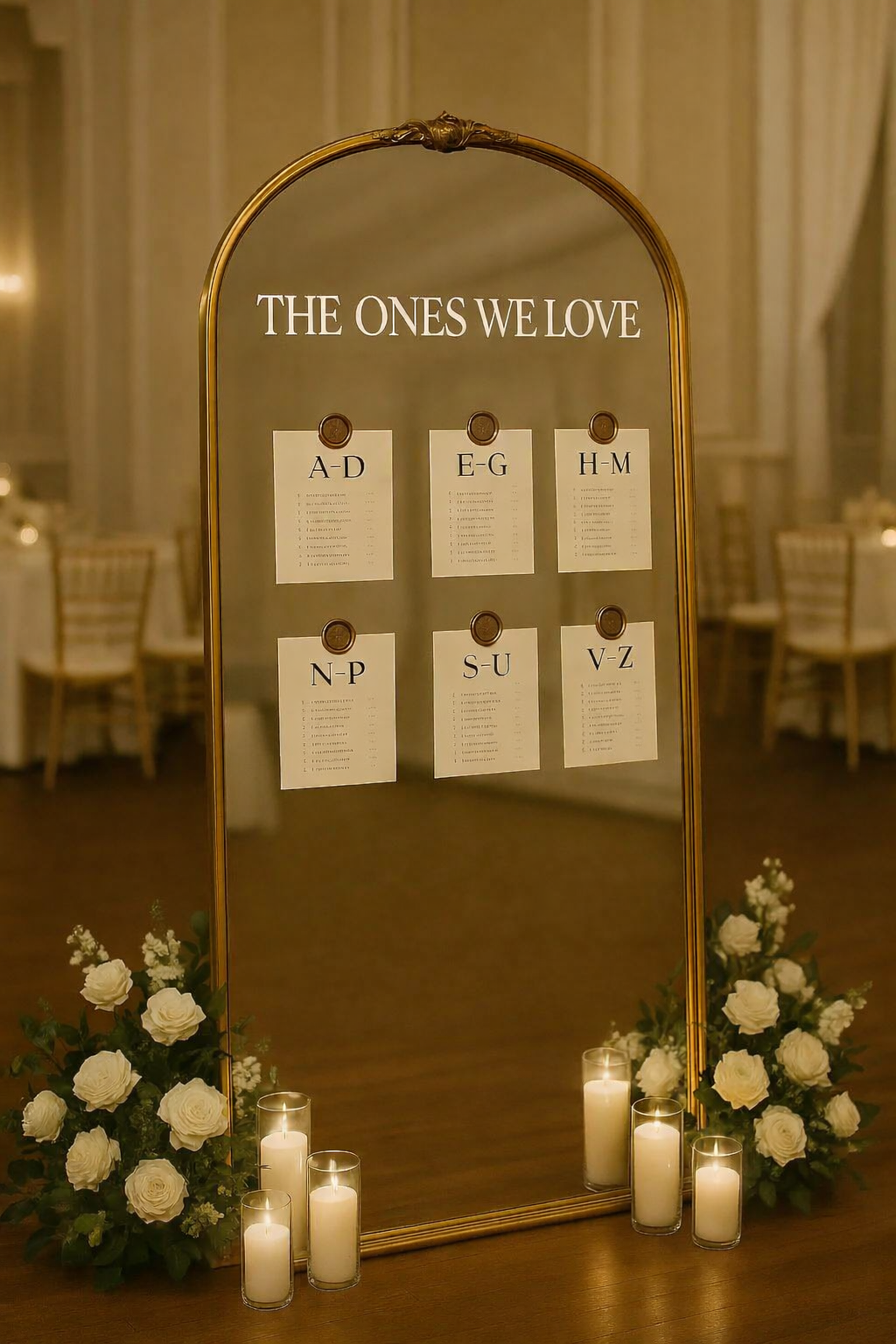 Arch Mirror for Seating Chart