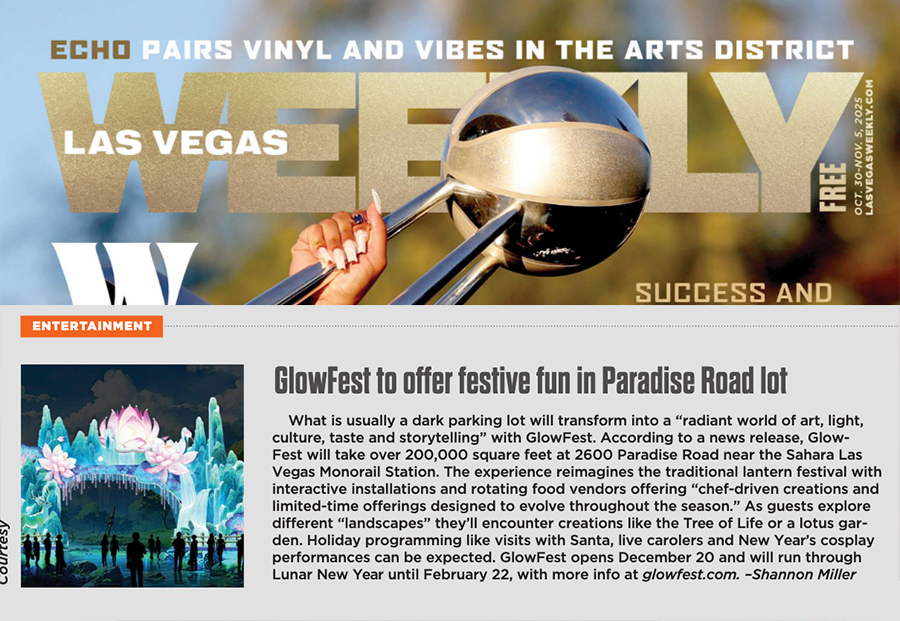 GlowFest to offer festive fun in Paradise Road lot
