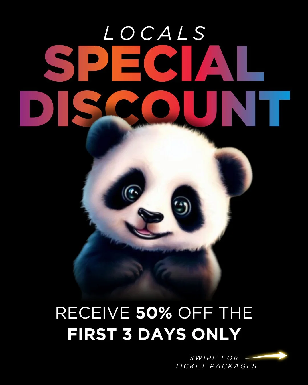 Locals, this one&rsquo;s for you. 🫵 Enjoy 50% off tickets for the first three GlowFest dates on December 20, 21, and 22 and experience a once-in-a-lifetime adventure that will leave you glowing. ✨⁠
⁠
And don&rsquo;t worry, if you miss the first date