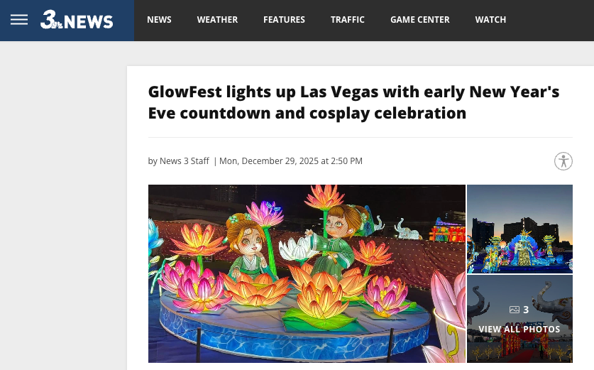 GlowFest lights up Las Vegas with early New Year's Eve countdown and cosplay celebration