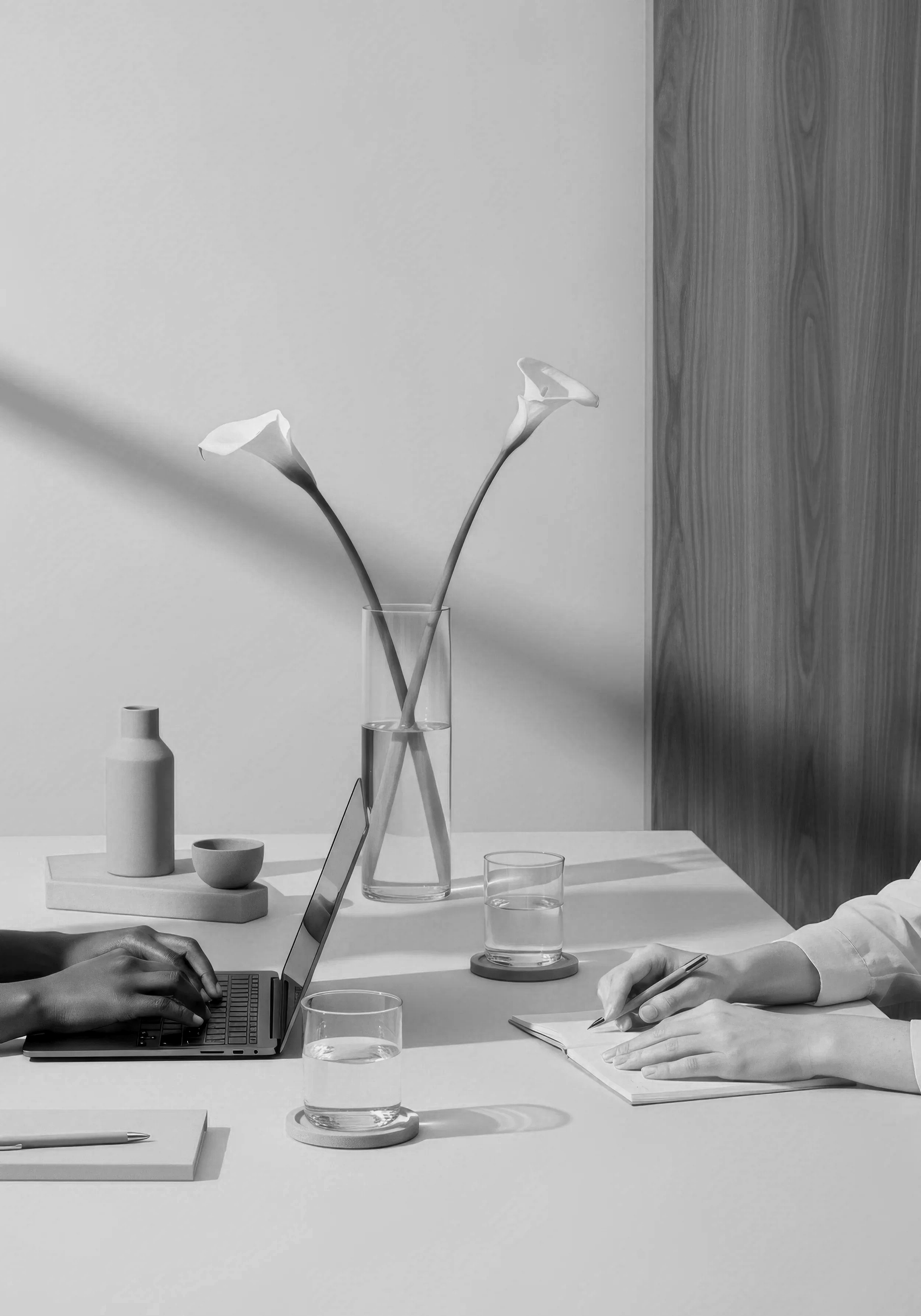 Modern workspace where content strategy, brand positioning, and authority systems are developed for long-term growth