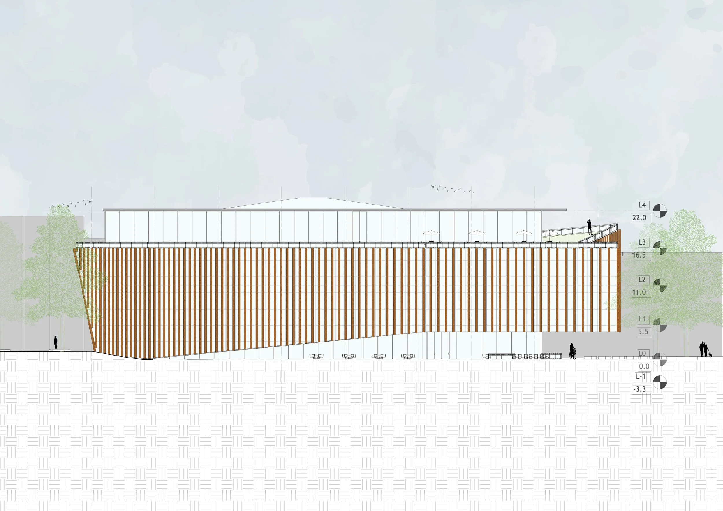 Official Polish Studio Mediatheque - Architectural Elevation East - Sheet - A203.jpg