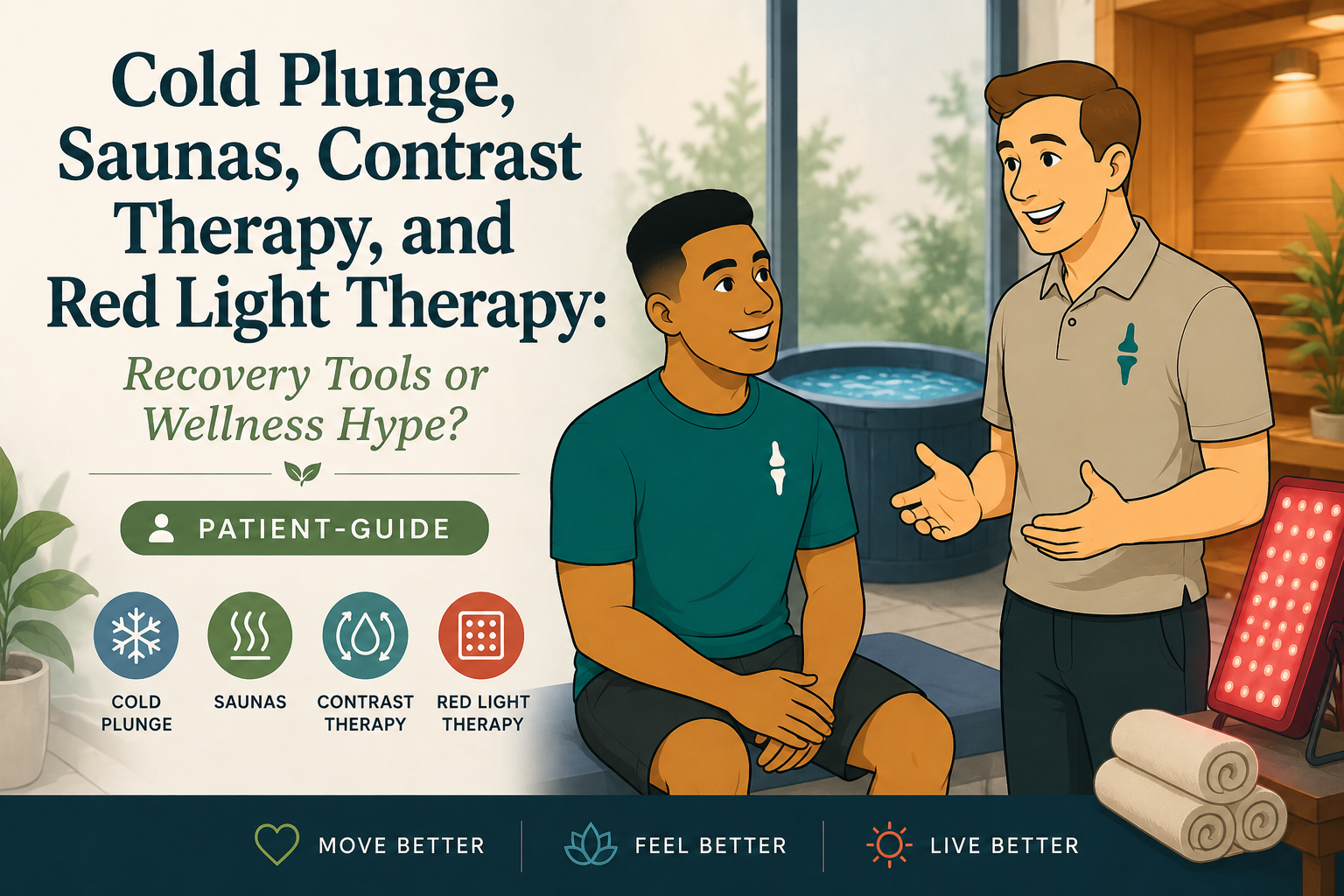 Cold Plunge, Saunas, Contrast Therapy, and Red Light Therapy: Recovery Tools or Wellness Hype? Patient-Guide 