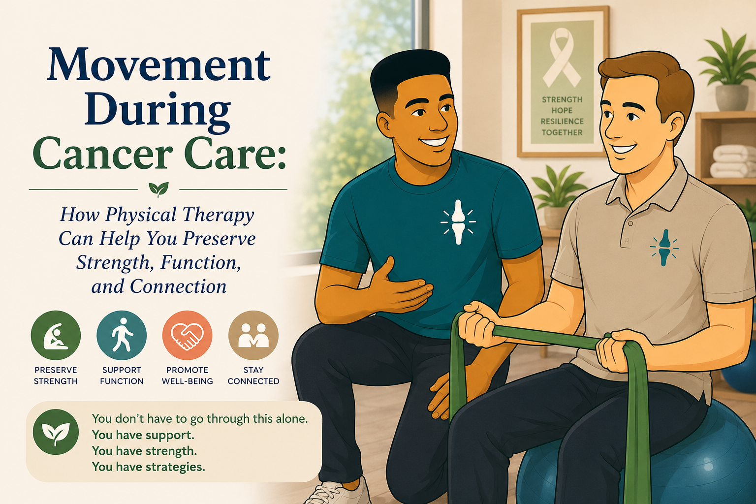 Movement During Cancer Care: How Physical Therapy Can Help You Preserve Strength, Function, and Connection