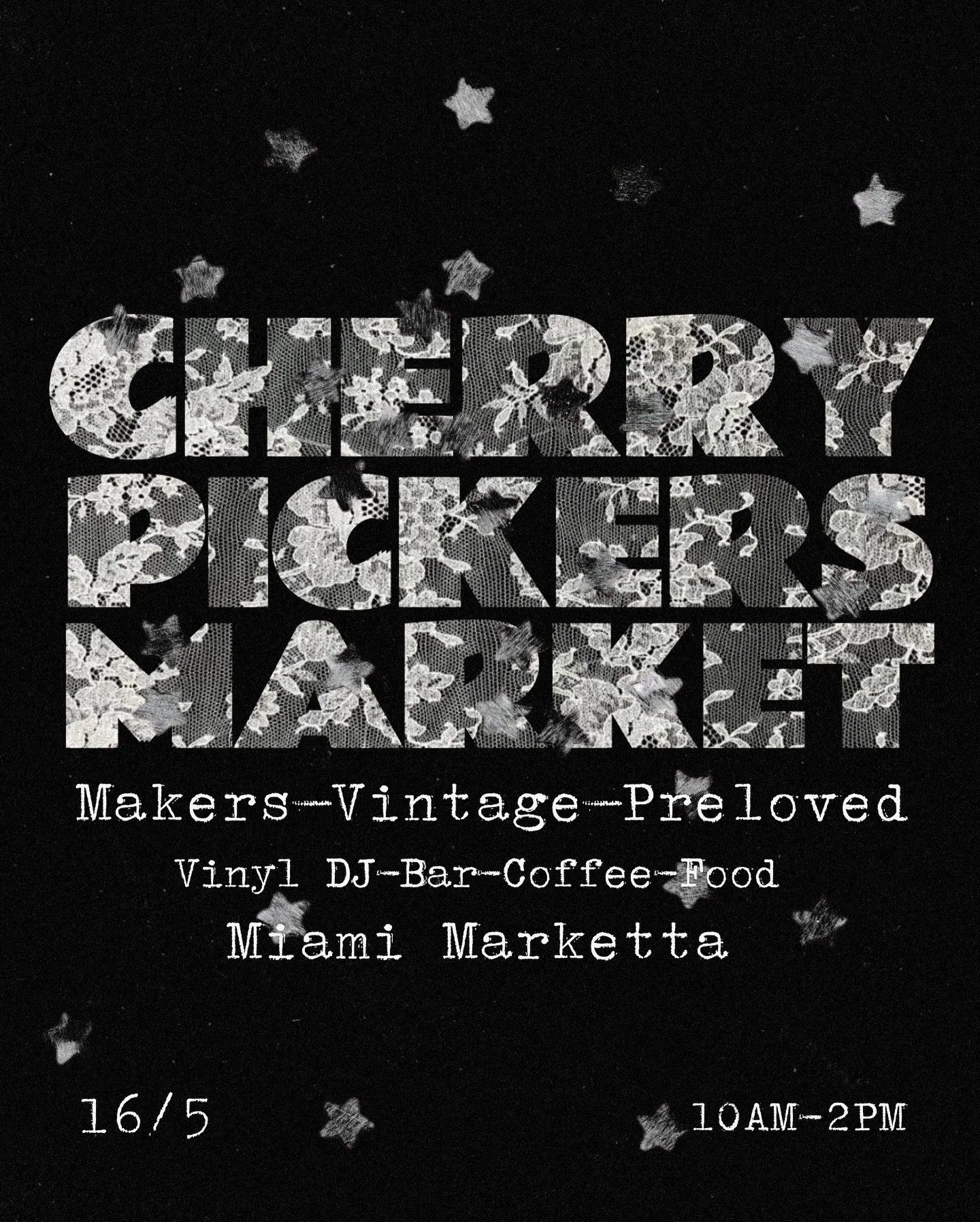 Lock it in &mdash; May 16 @miamimarketta 

Vendor spots from $30

★ 30+ sellers of vintage, secondhand, designer, locally made &amp; more!
★ 10 AM &ndash; 2 PM
★ Vinyl DJ @tommybowker_ 
★ Food, coffee &amp; bar from 10 AM
★ Free entry
★ Easy street p