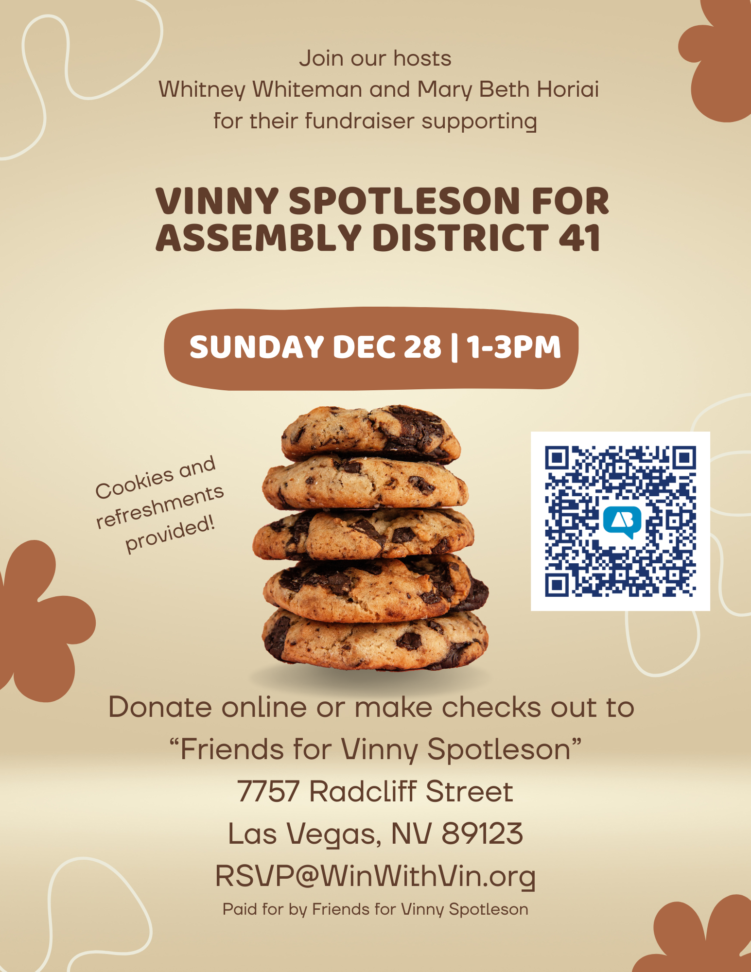 Fundraiser at the home of Whitney Whiteman