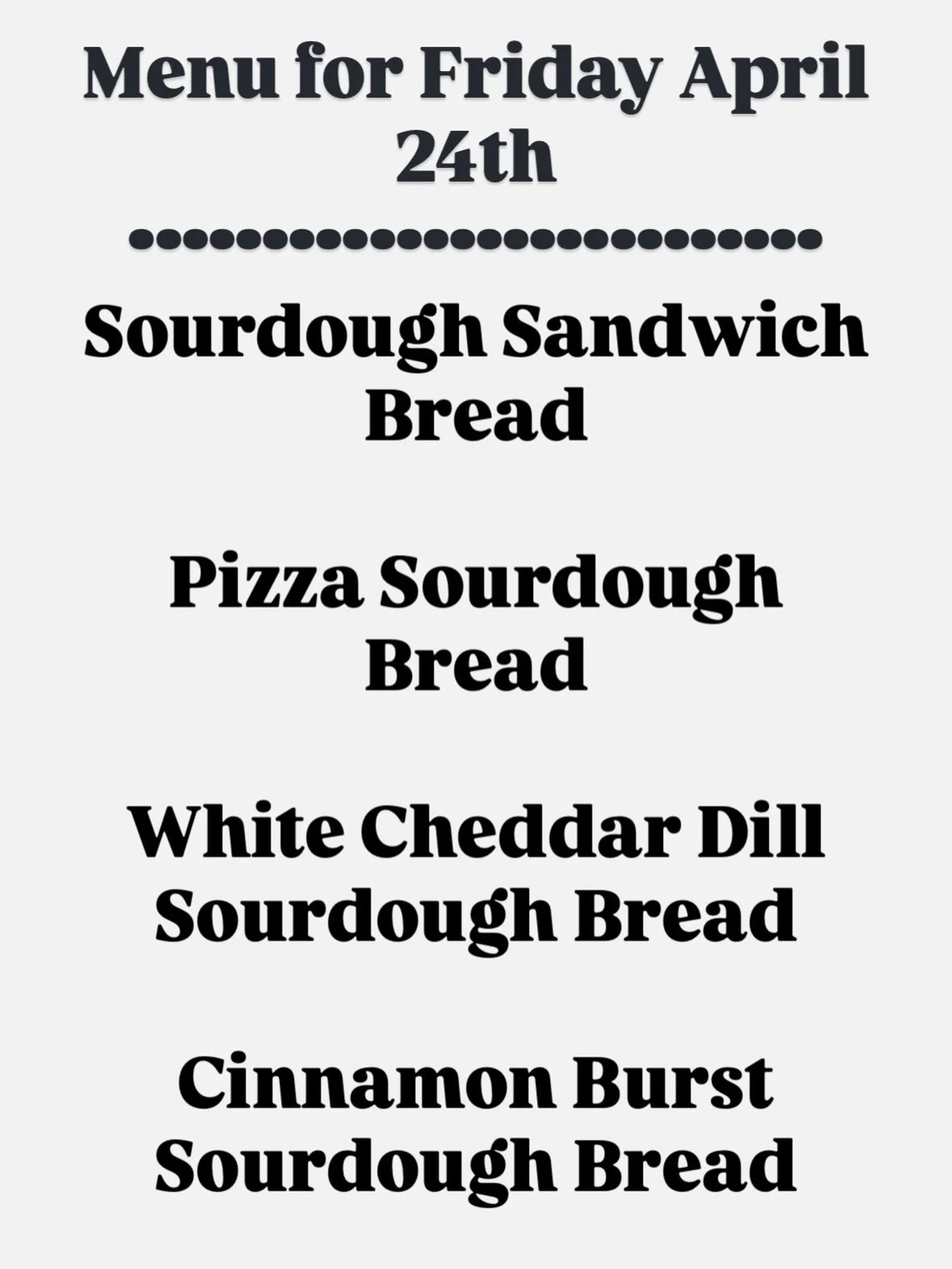 Hi friends! I am back open this Friday at 7:30 AM. God willing!

I am located at 10990 SE. 362nd Ave. Boring OR 97009.

I accept cash card and Venmo. 

Everything is made fresh, from scratch, and delicious.

#menu #exploreoregon #farmstand #boringore
