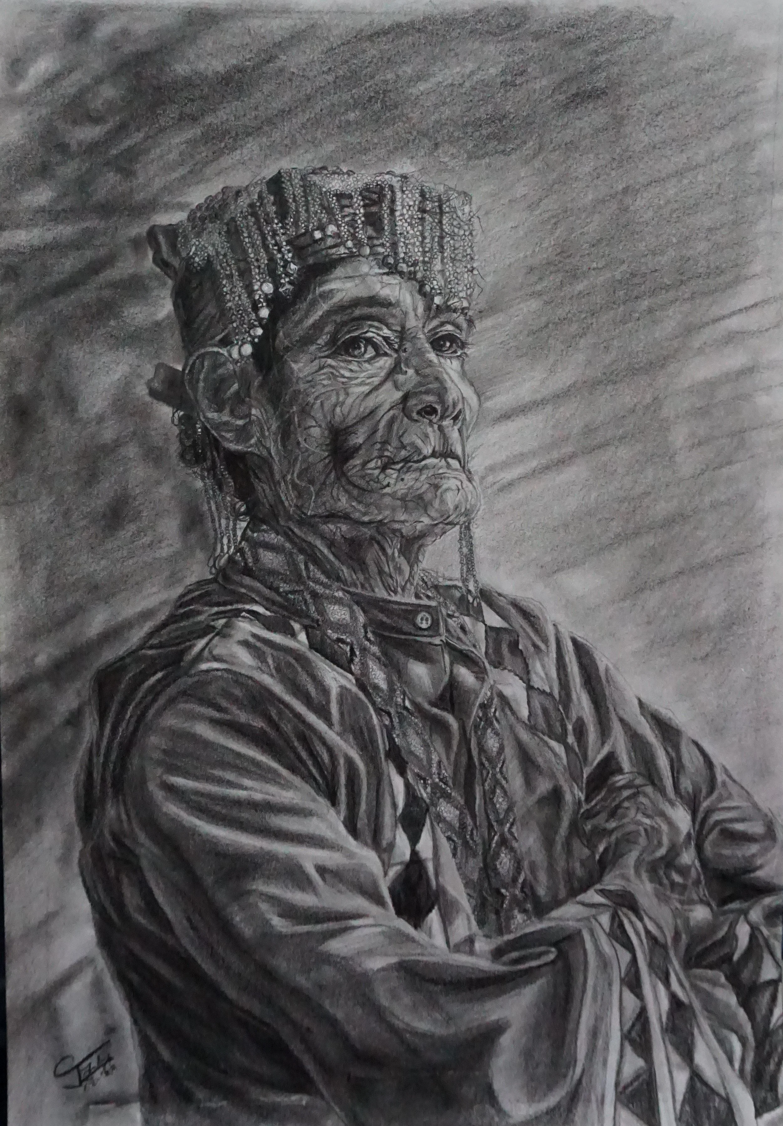 "Manobo Man",
Graphite on 16x18" Paper,
February of 2022,
Portraiture Course