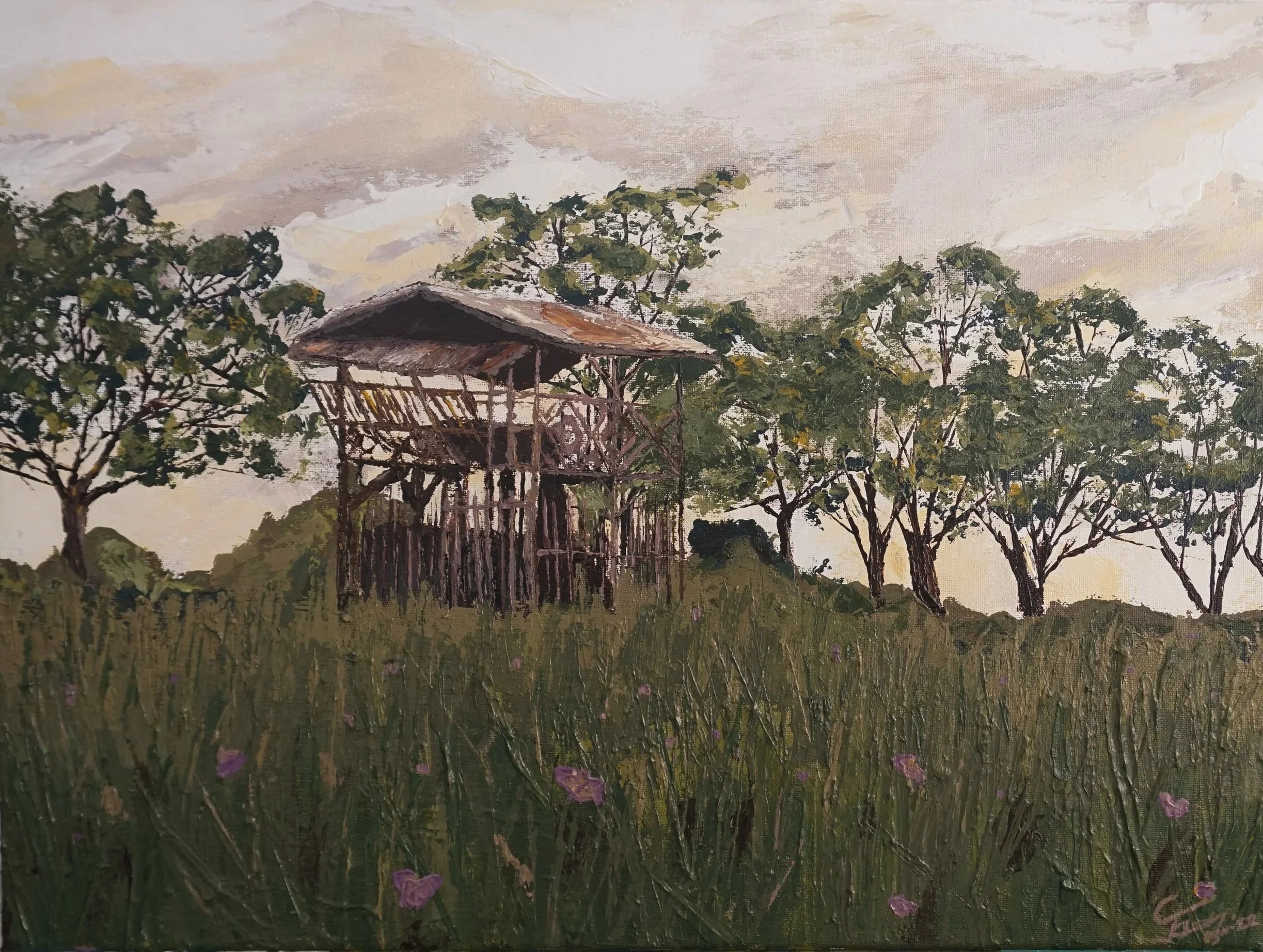 
"Pauwi na Ako",
Acrylic on 16x20" Canvas Panel,
May 2022,
Plein Air Course