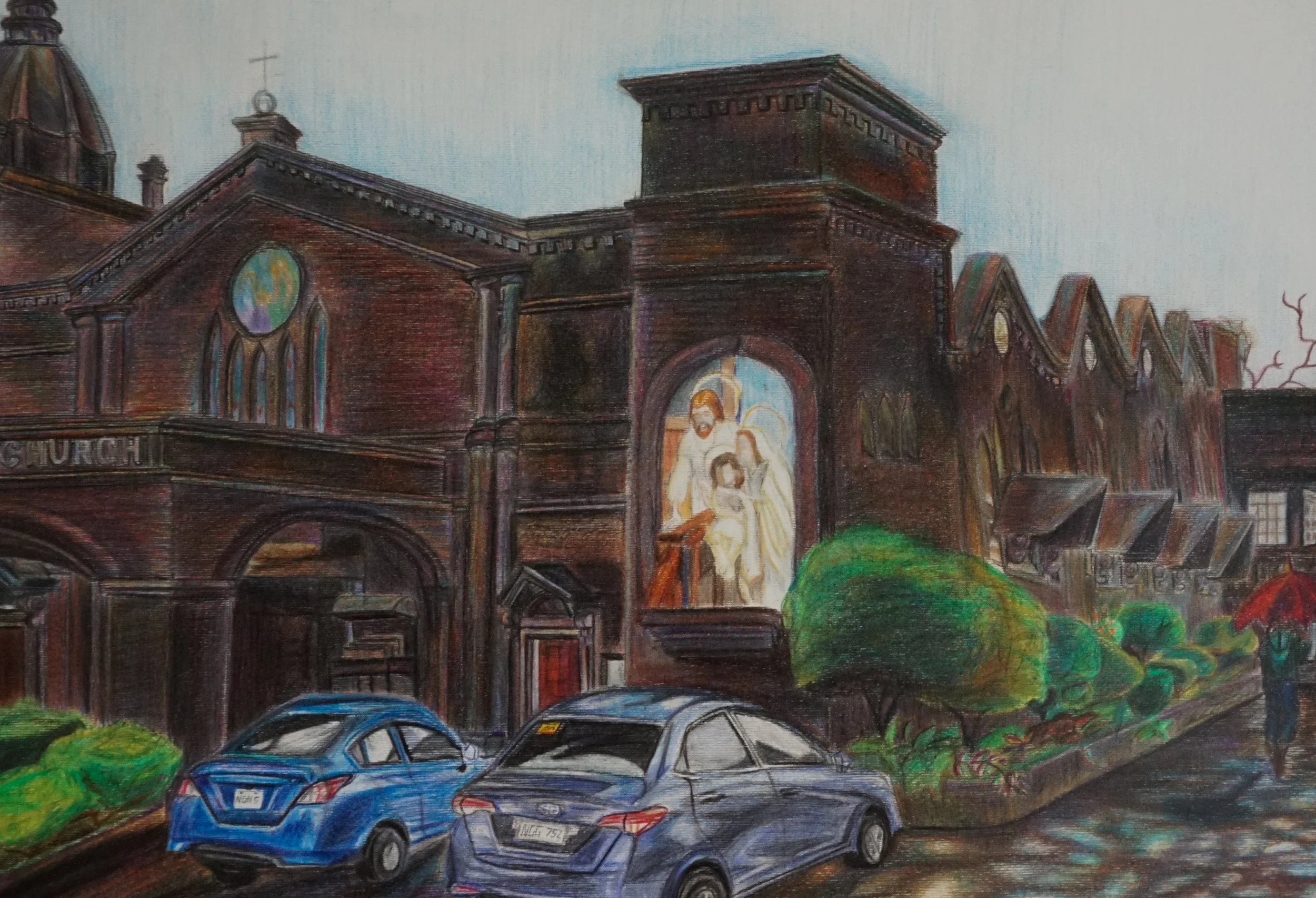 Colored Pencils on 16x20" Watercolor Paper,
March 2022,
Techniques Course