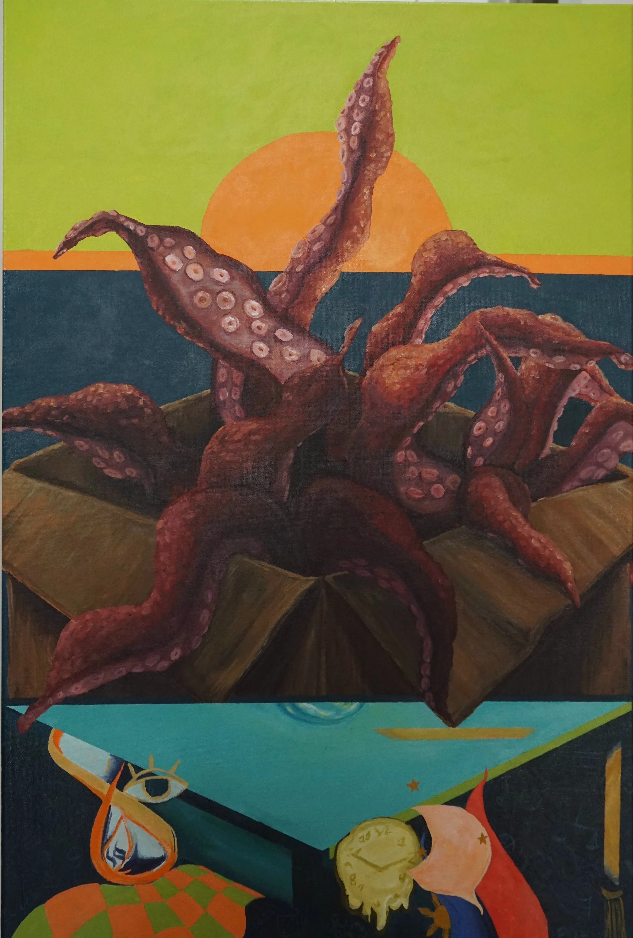"Vain Hands",
Acrylic on 18x24" Canvas,
September 2022, National Students Arts Competition for Shell