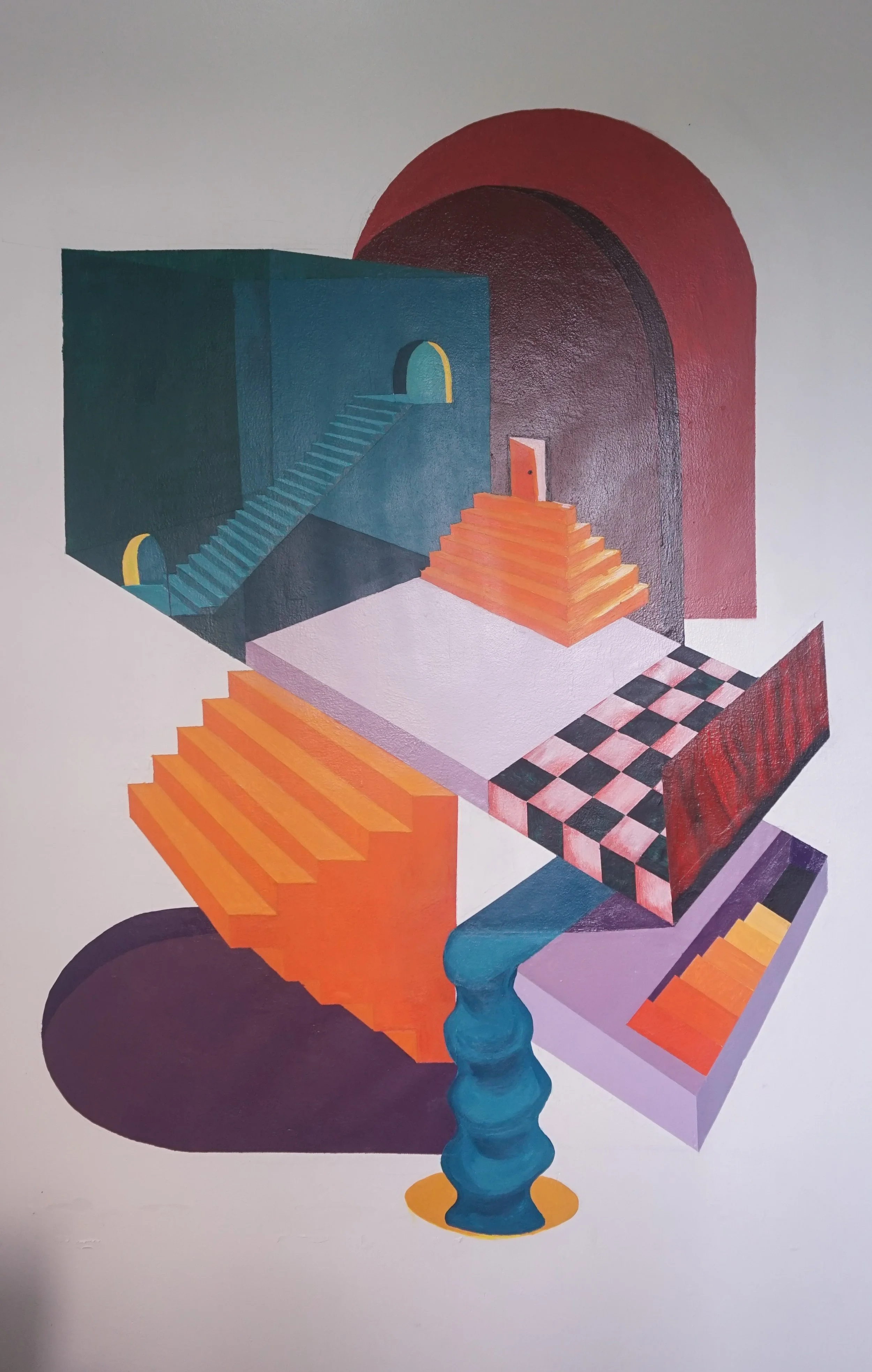 "Play-n Life",
3x5 ft Acrylic Mural,
December 2022,
Decorative Art