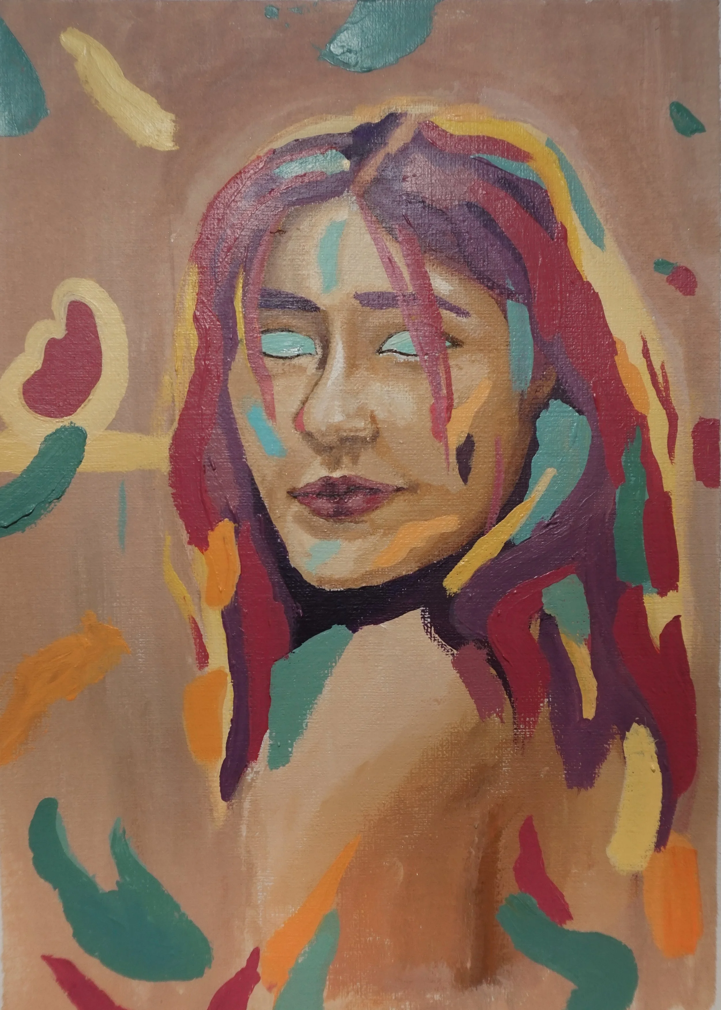"Kaycy",
Acrylic on Paper,
May 2023,
Theory and Practice Course