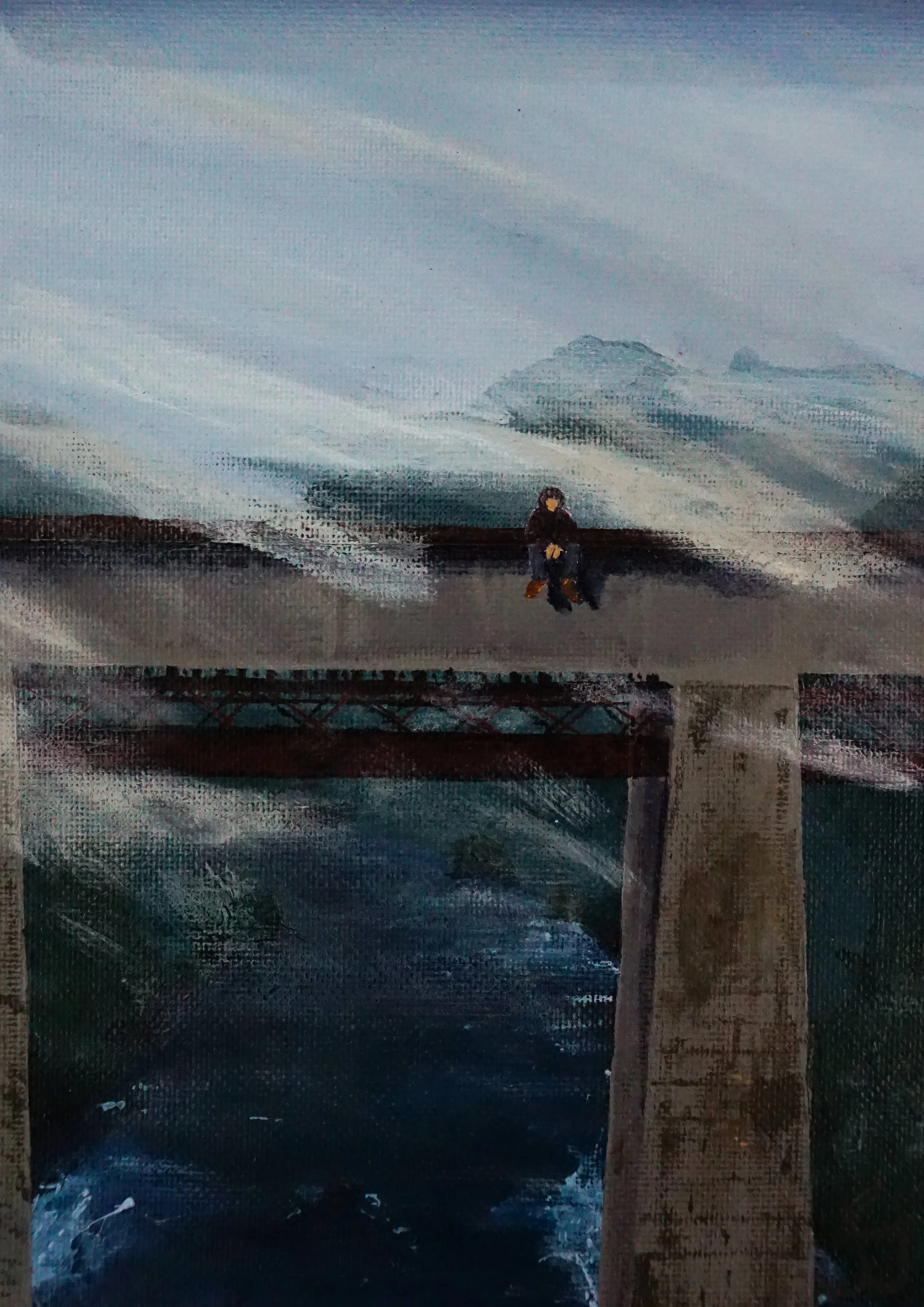 "Fogged",
Acrylic on 5x7" Canvas,
August of 2020,
Painting Program On-boarding