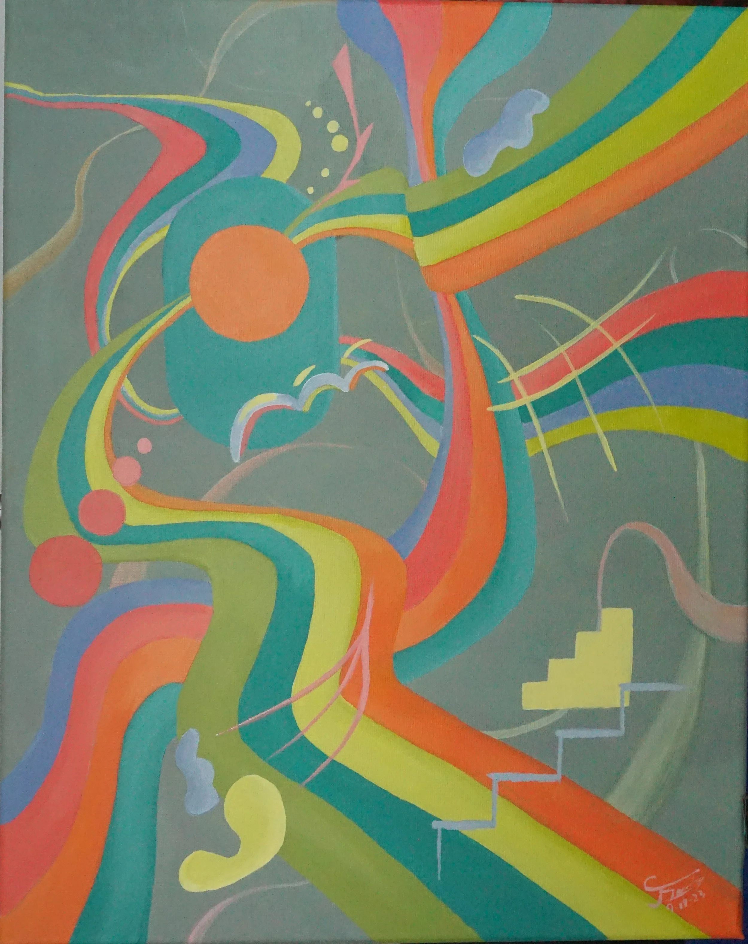 "Finlandia",
Acrylic on 18x24" Canvas,
September 2023,
Abstract Art Course