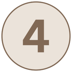 Number four encircled on a beige and brown background.