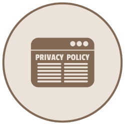 Icon of a browser window with a privacy policy document inside.