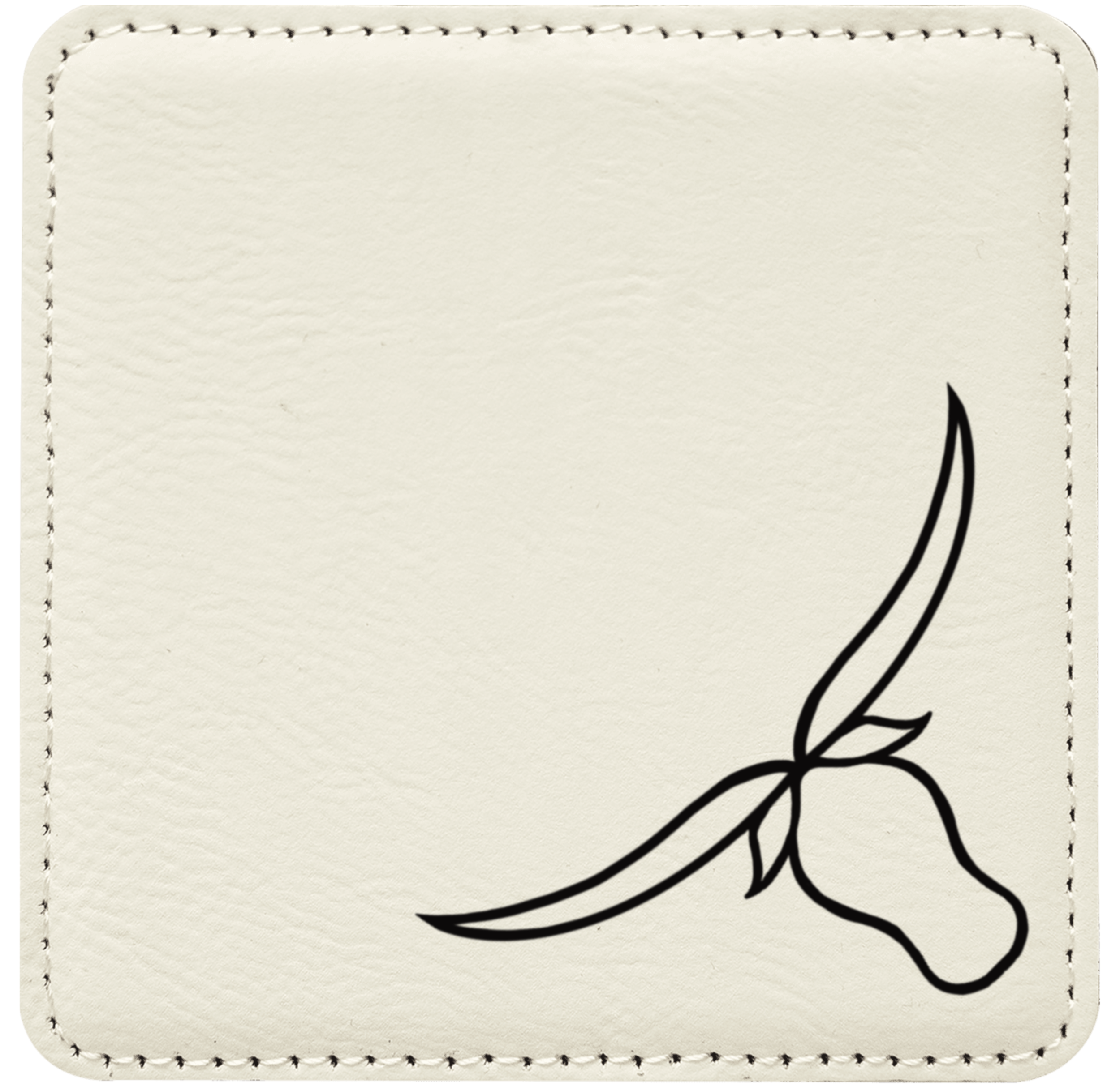 Momma Longhorn Leatherette Coaster Customizable