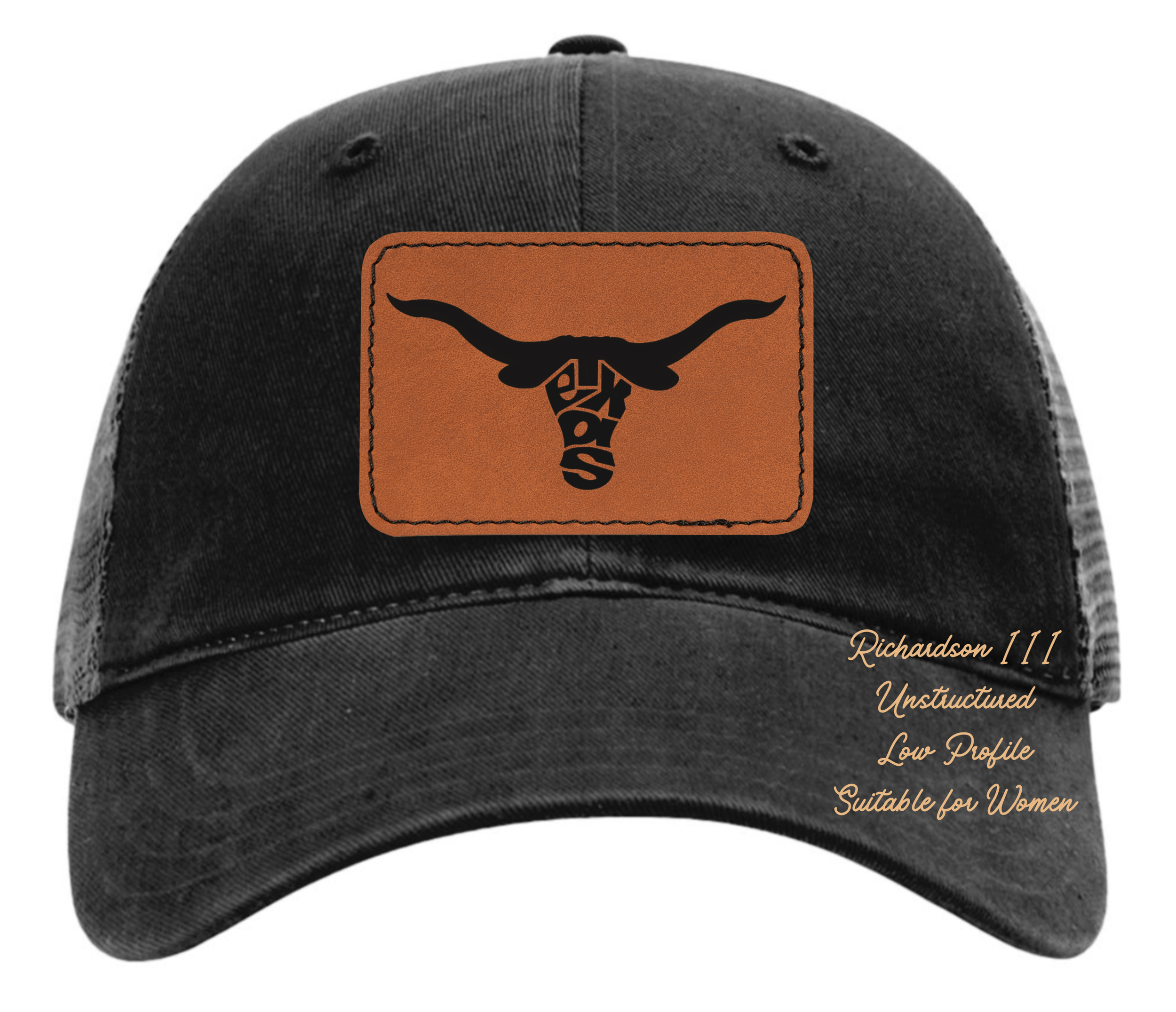 Longhorn Texas Black Low Profile Hat (9 Colors)