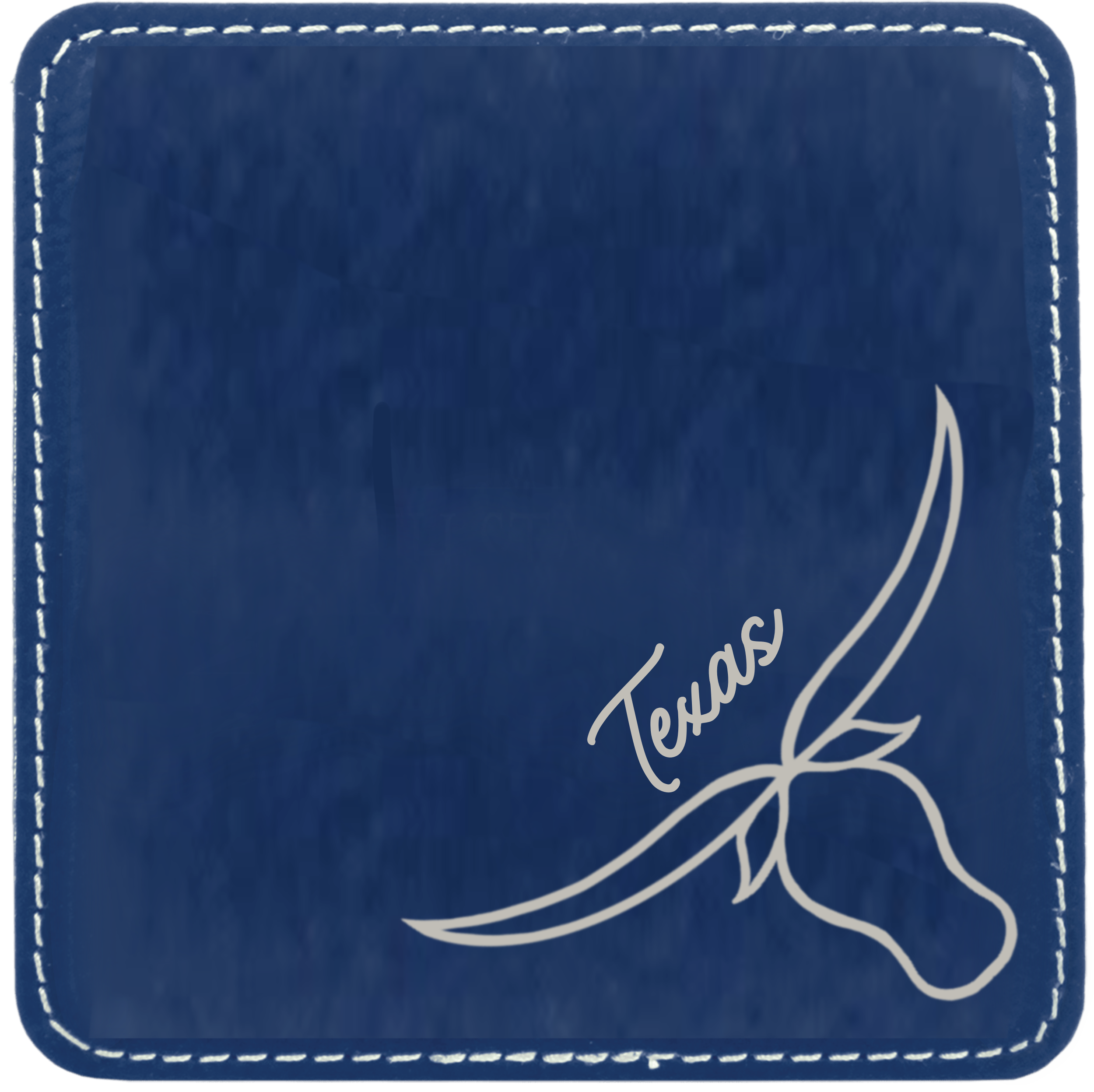 Momma Longhorn Leatherette Coaster Customizable