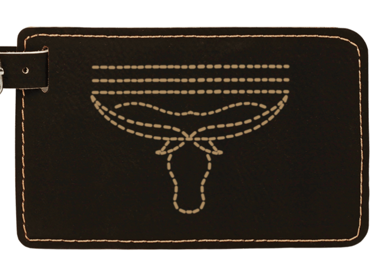 Boot Stitch Longhorn Luggage Tag