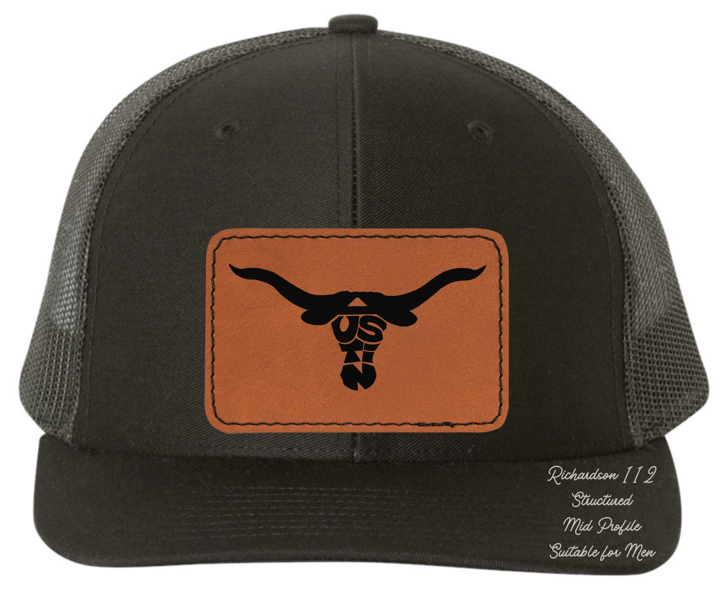 Richardson 112 black hat Austin Longhorn original design