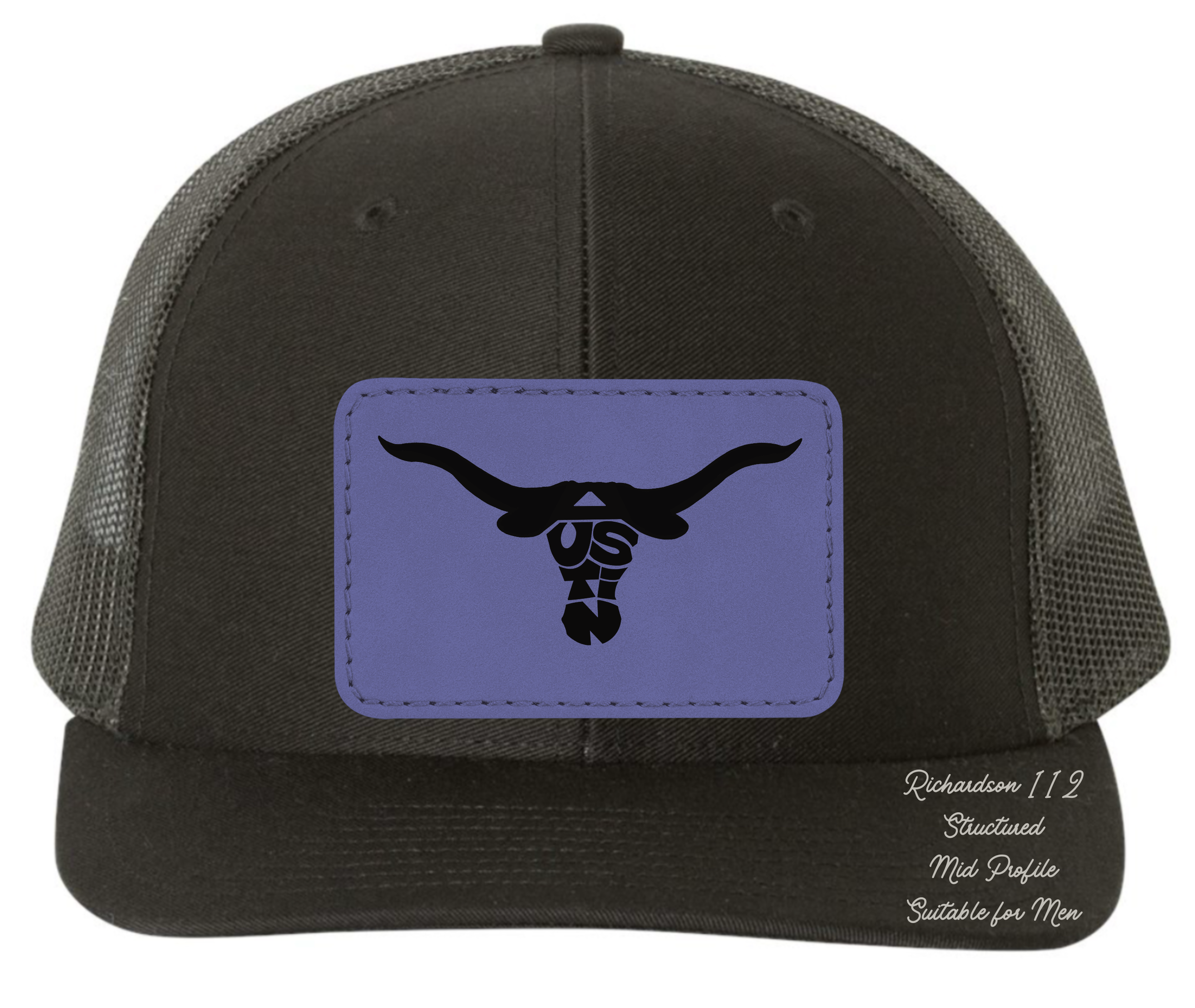 Richardson 112 black hat Austin Longhorn original design