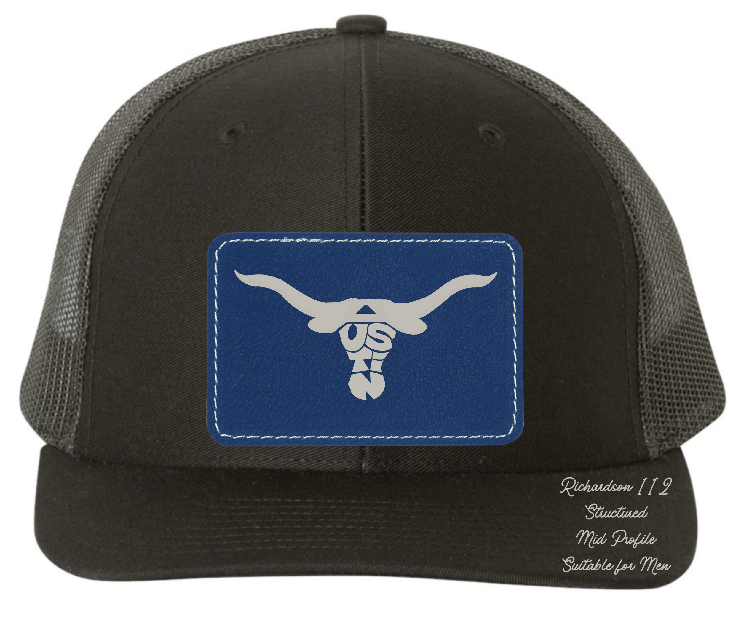 Richardson 112 black hat Austin Longhorn original design