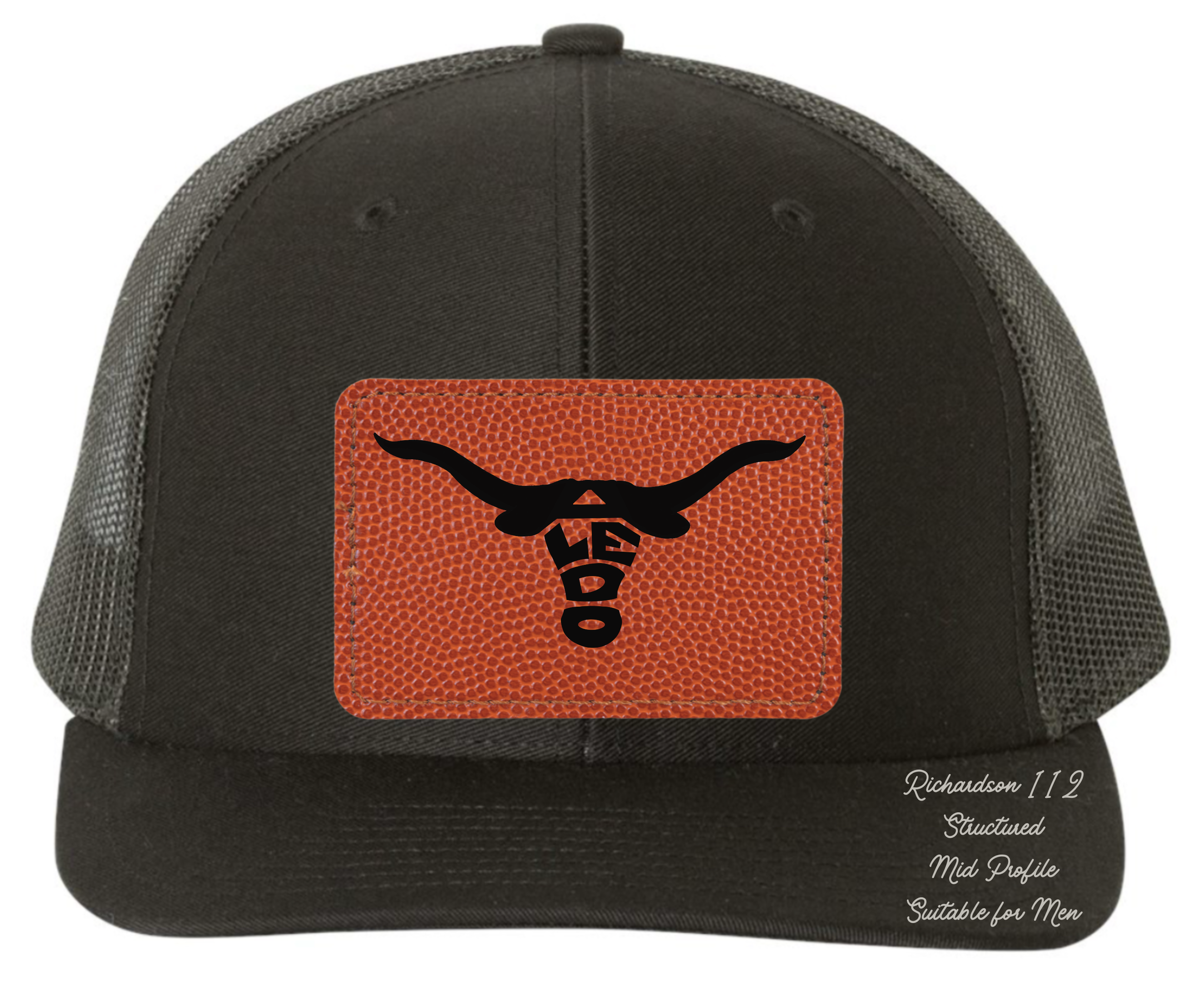 Richardson 112 black hat Aledo Longhorn original design