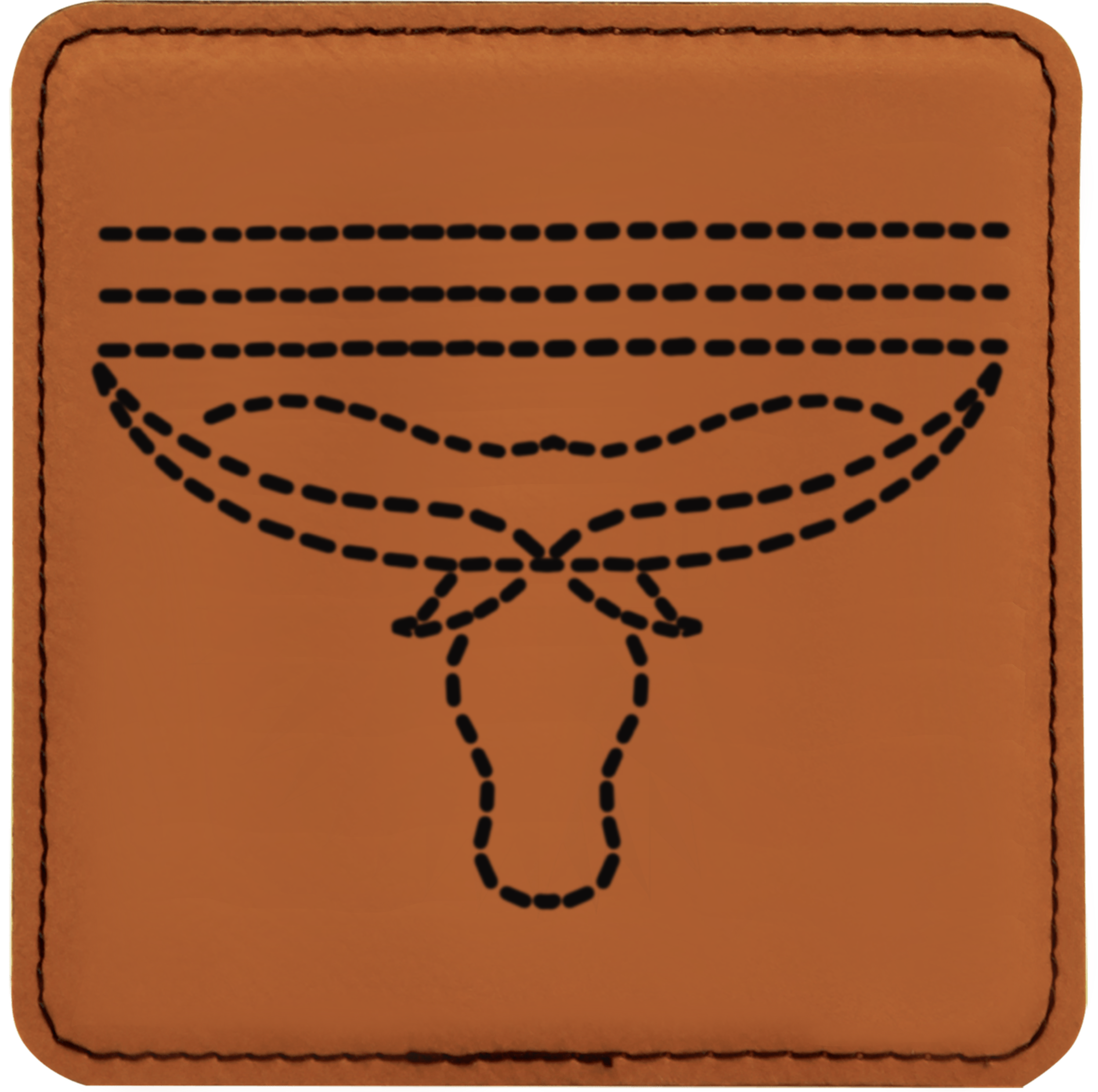 Boot Stitch Longhorn Coaster (9 Colors)