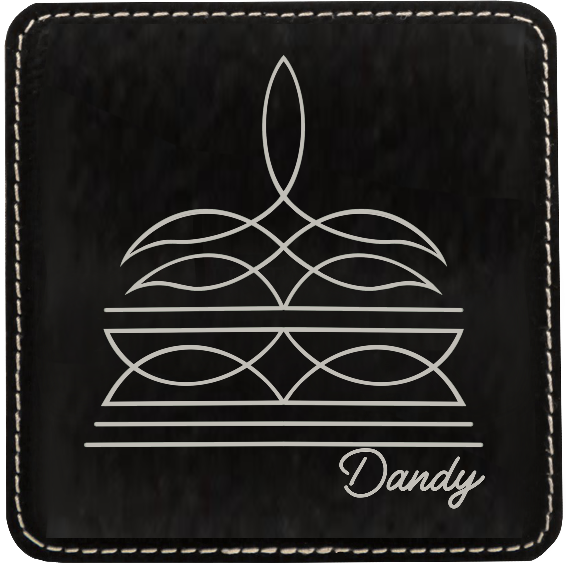 Boot stitch Dandy leatherette coaster
