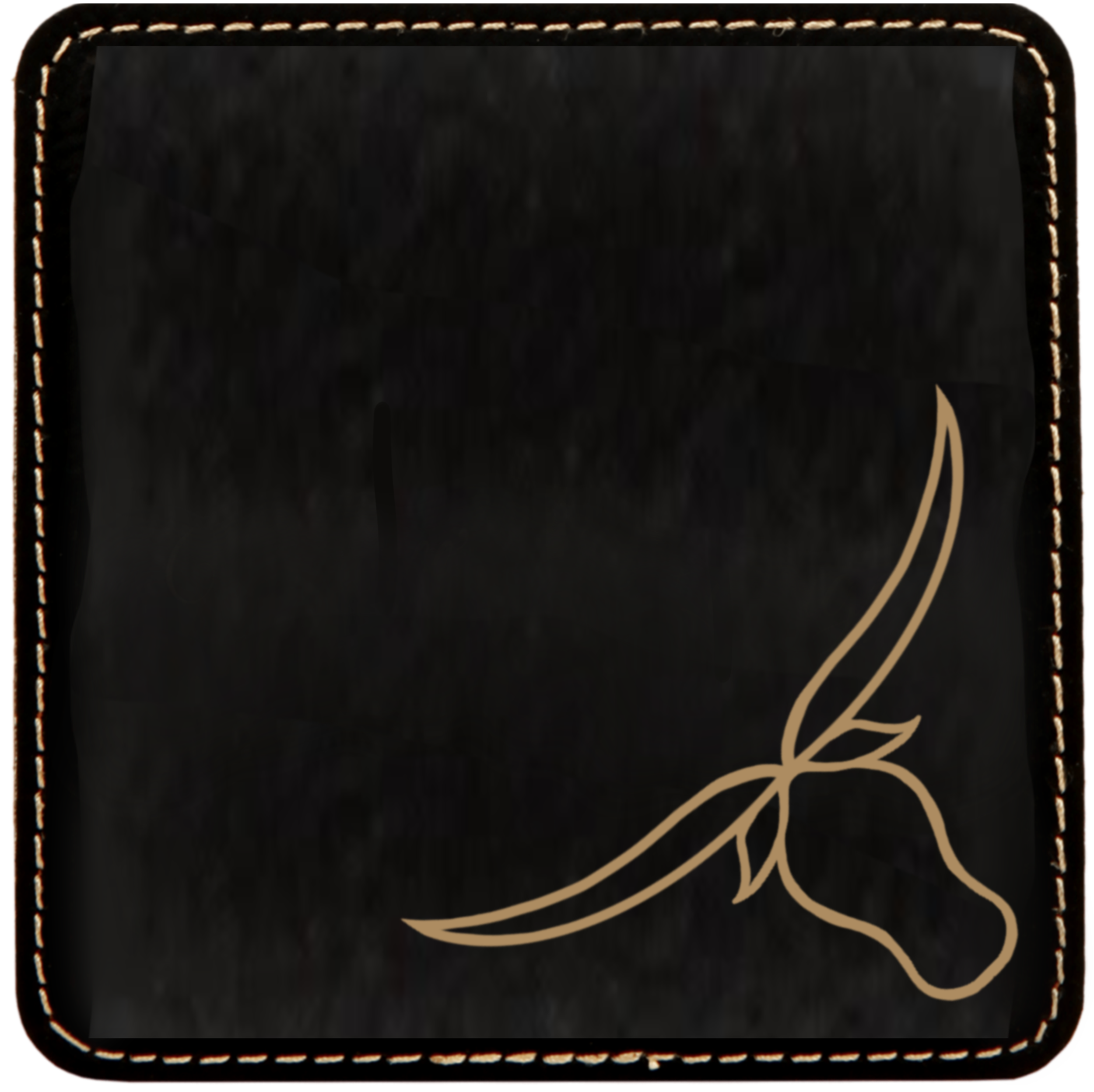 Momma Longhorn Leatherette Coaster Customizable