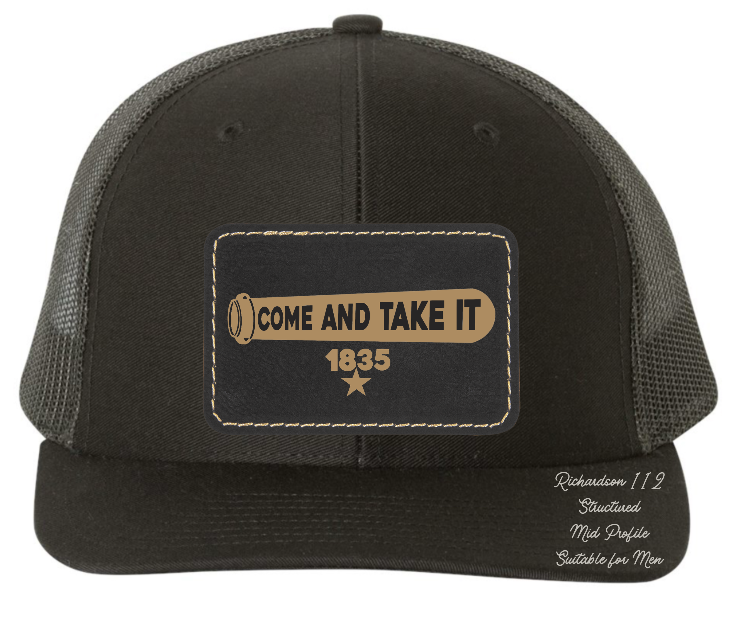 Richardson 112 black hat come and take it original design