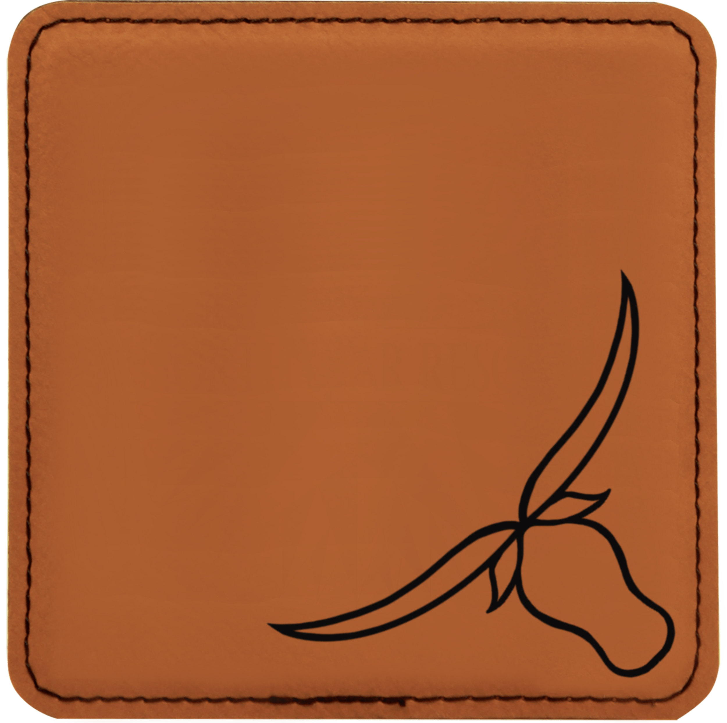 Momma Longhorn Leatherette Coaster Customizable