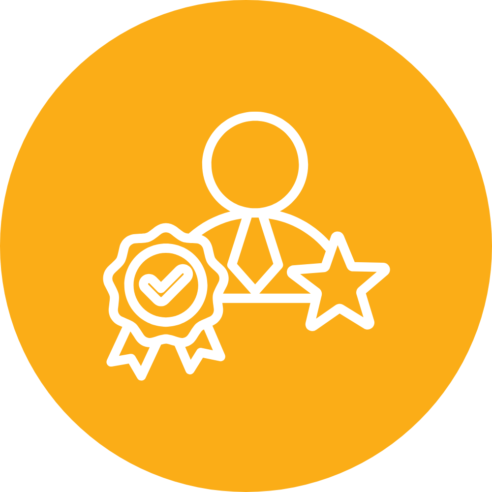 Icon of a person with medals and awards, representing achievement or recognition.