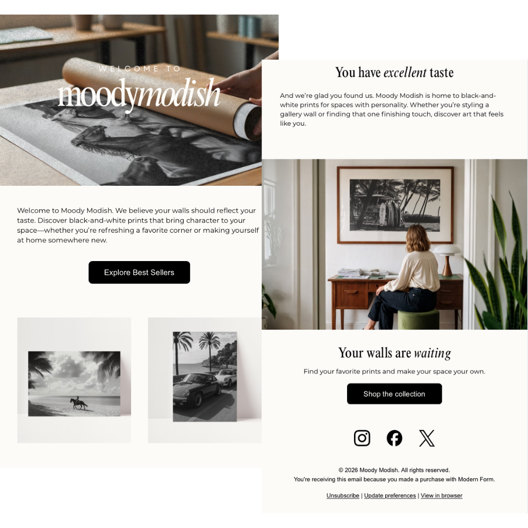 screenshots of email designed and written by 808 digital studios