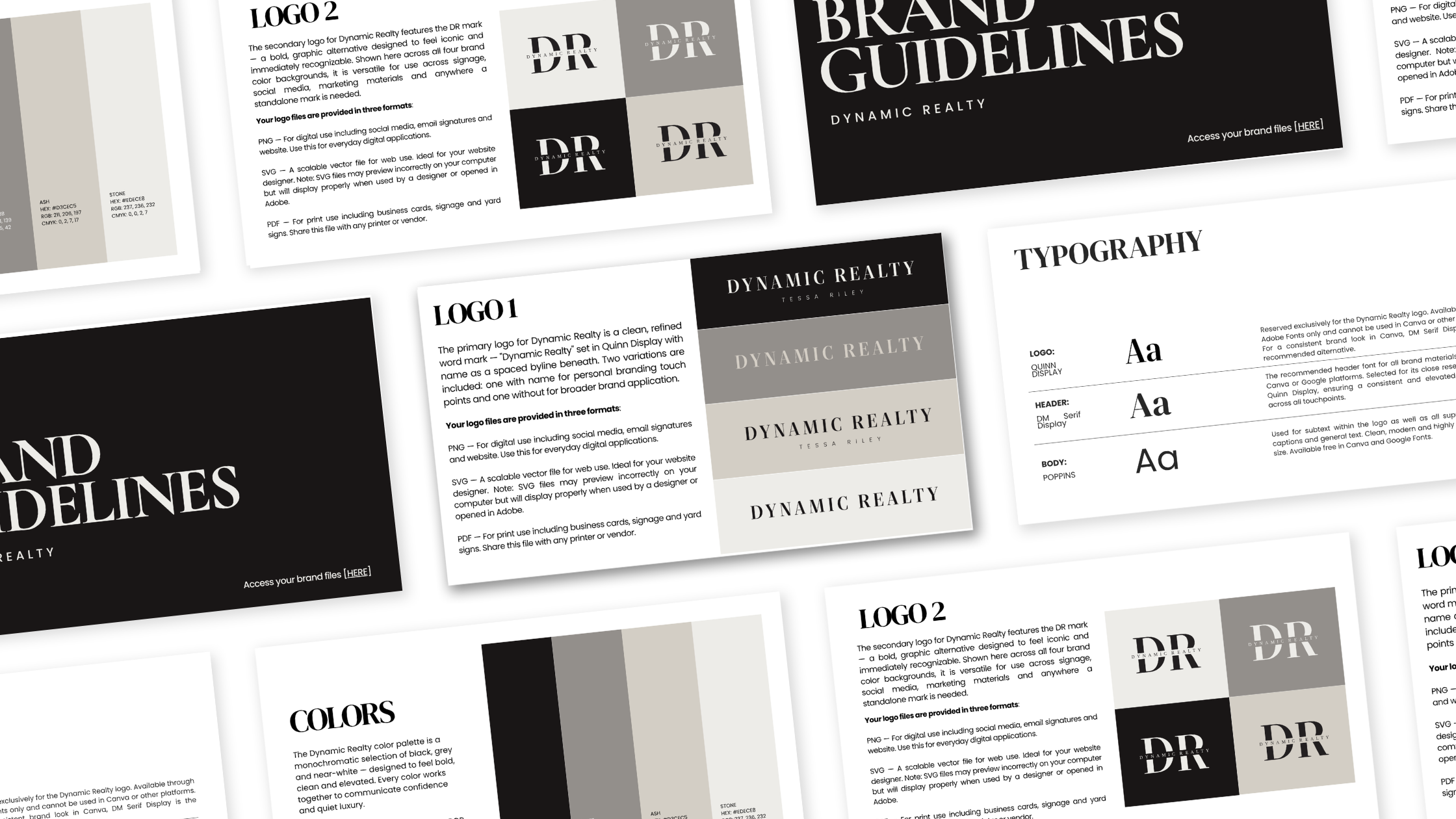 brand guideline deck created by 808 digital studio for luxury real estate broker
