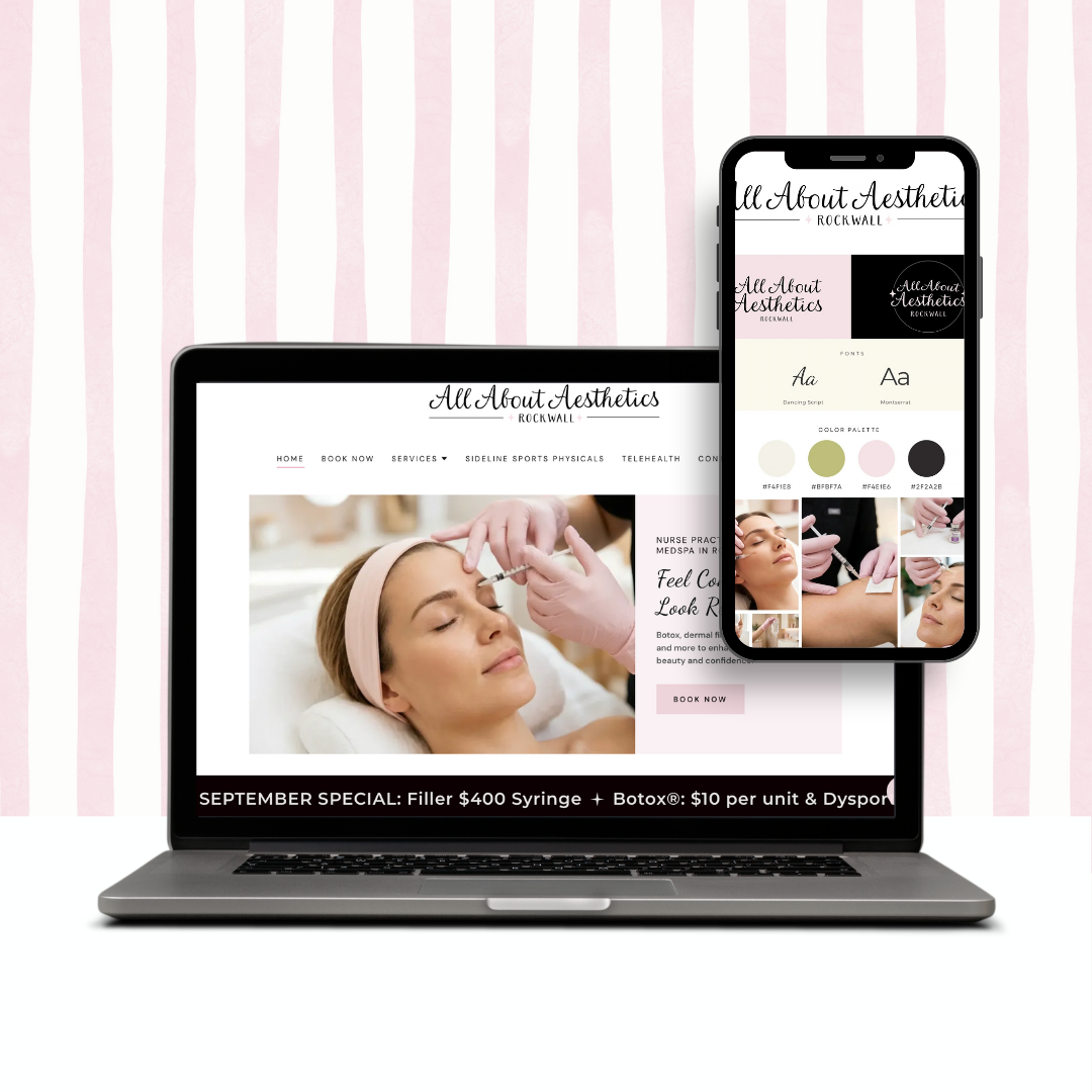 branding and website design for med spa by 808 digital studio