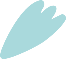 A stylized illustration of a light blue glove or mitten.