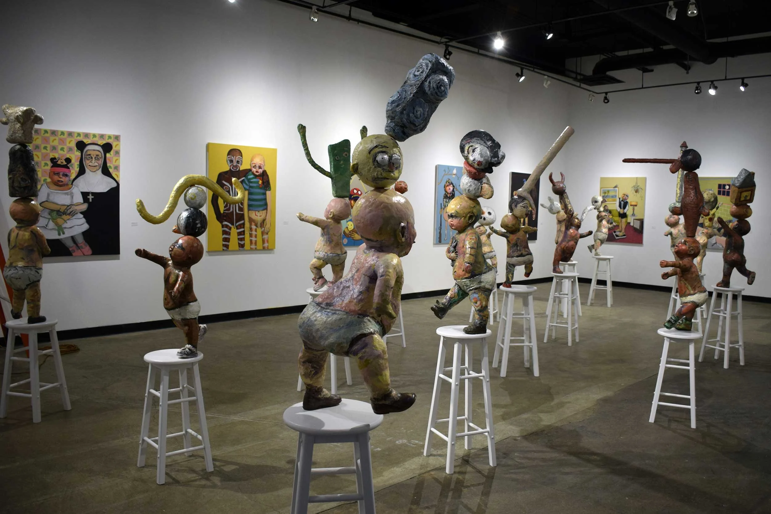 Getting Big, 2017, mixed-media, life-size