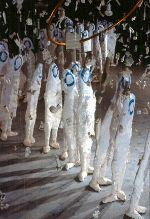 Crowd, 1990, mixed-media, sculptural installation