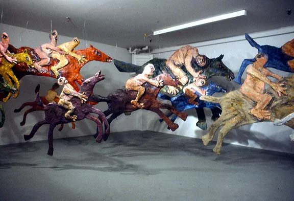 Horses and Riders ,1988, mixed-media, sculptural installation