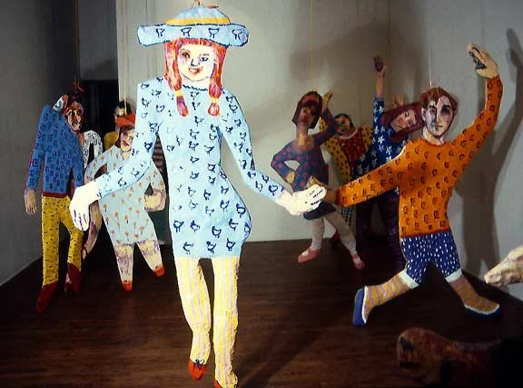 A Gathering, 1987, mixed-media, sculptural installation