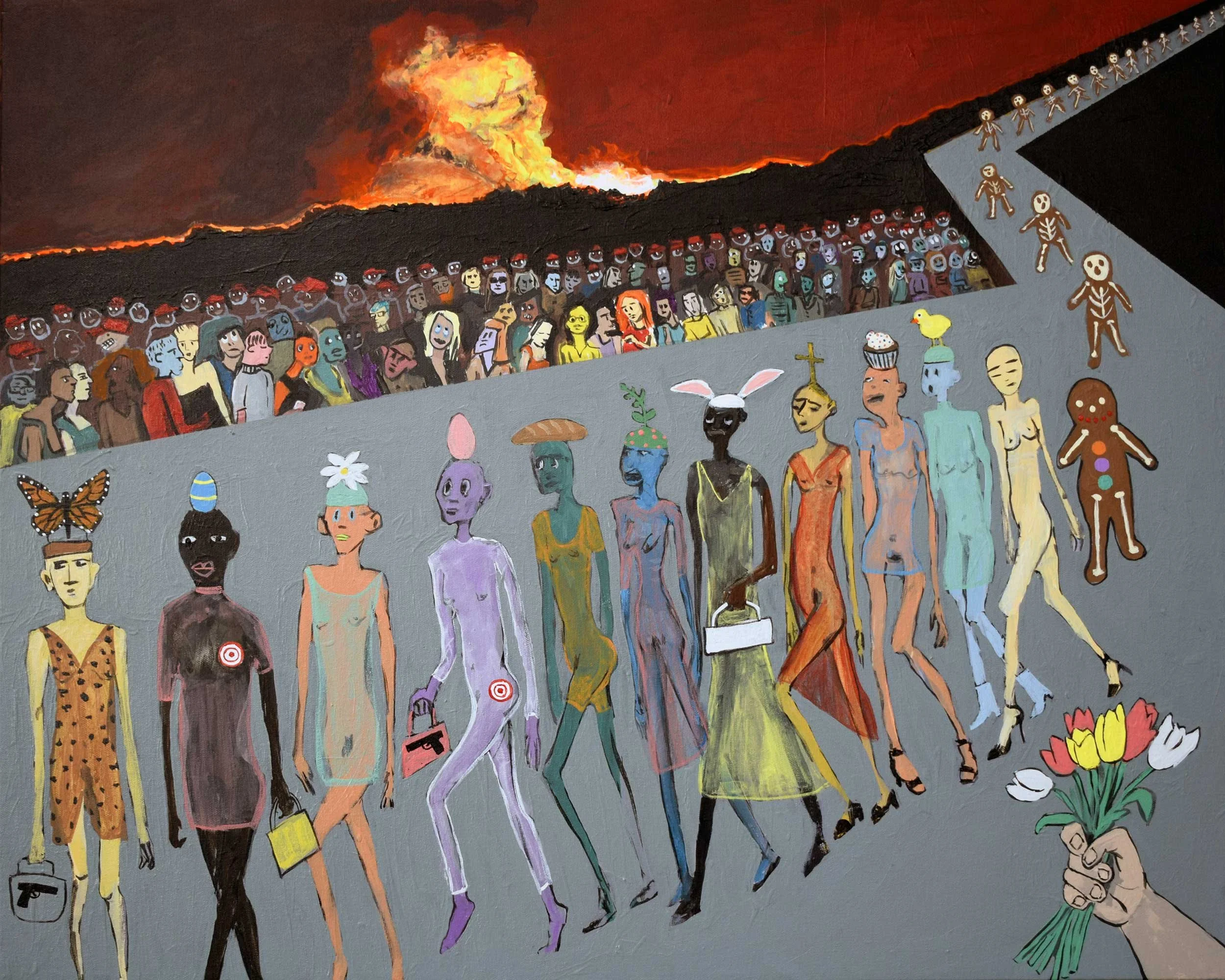 Easter Parade, 2024, acrylic on canvas, 24 x 30 in / 60.9 x 76.2 cm