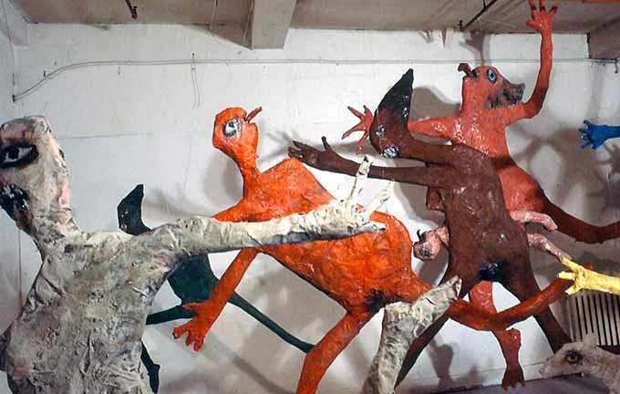 Runners, 1989, mixed-media, sculptural installation