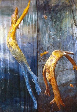 Swimmers, 1987, mixed-media, sculptural installation