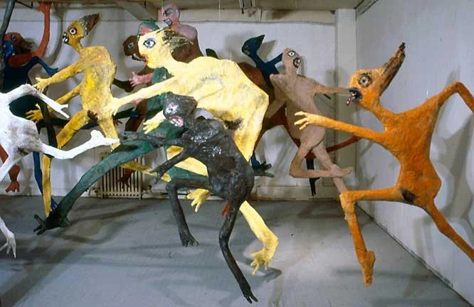 Runners, 1989, mixed-media, sculptural installation