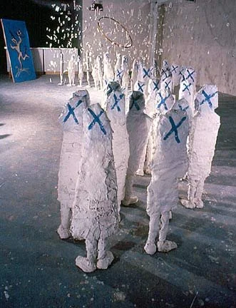 Crowd, 1990, mixed-media, sculptural installation